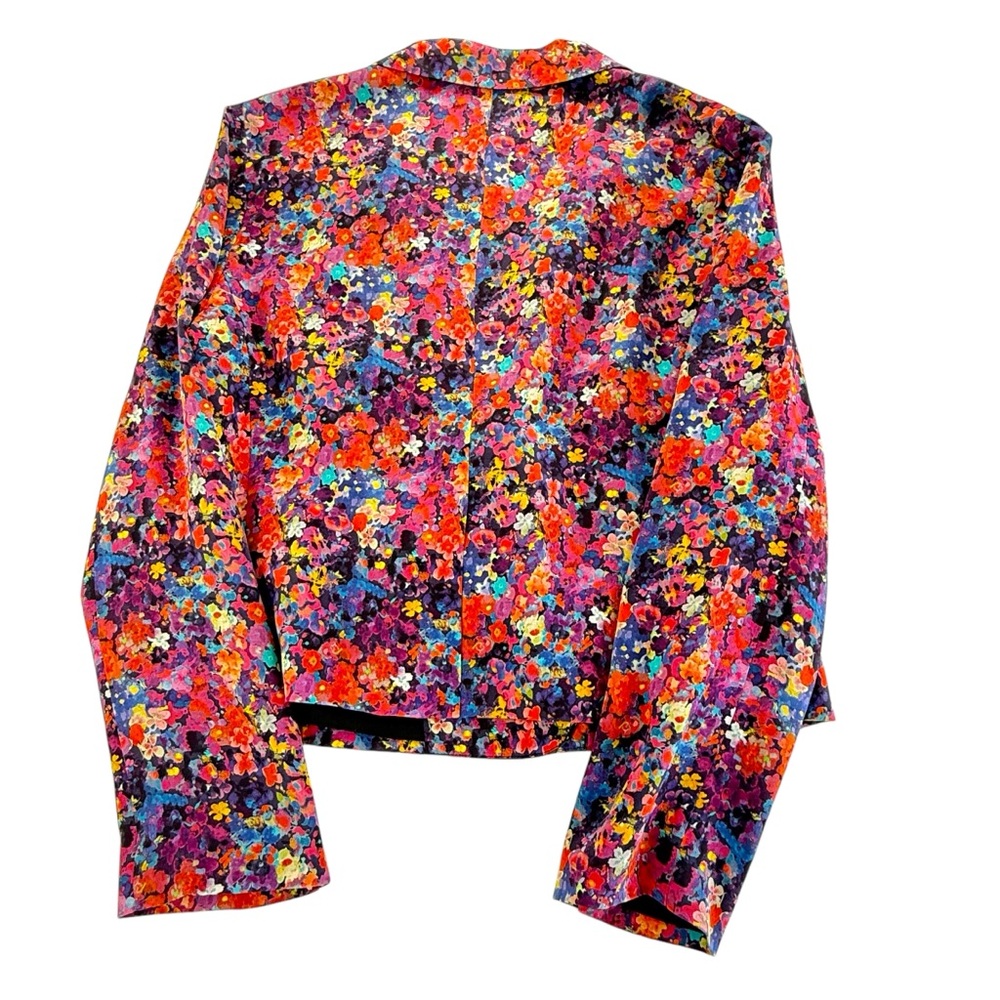 Joie Barberry B blazer jacket floral‎ silk sapphire Medium - Picture 4 of 8